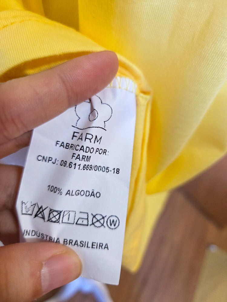 Camiseta Farm Caipirinha Amarela - Se a Vida te Der Limões (sem tag)