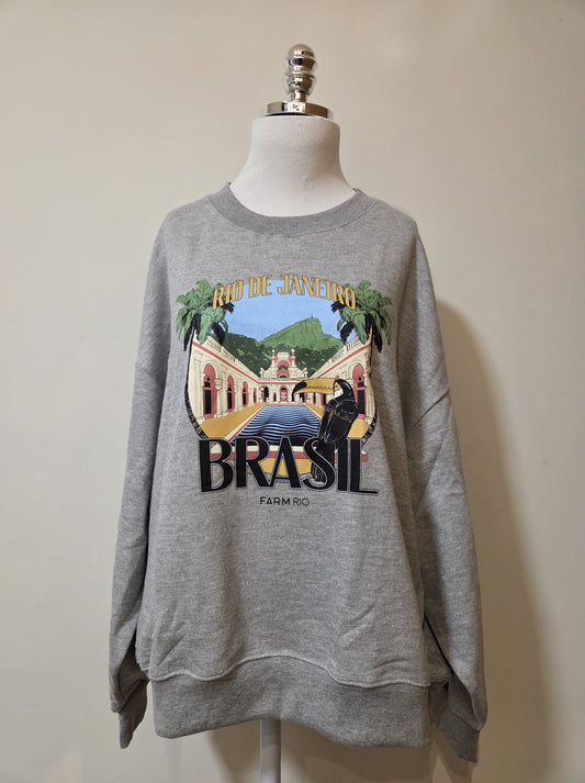 Moletom Farmrio Cinza Parque da Lage