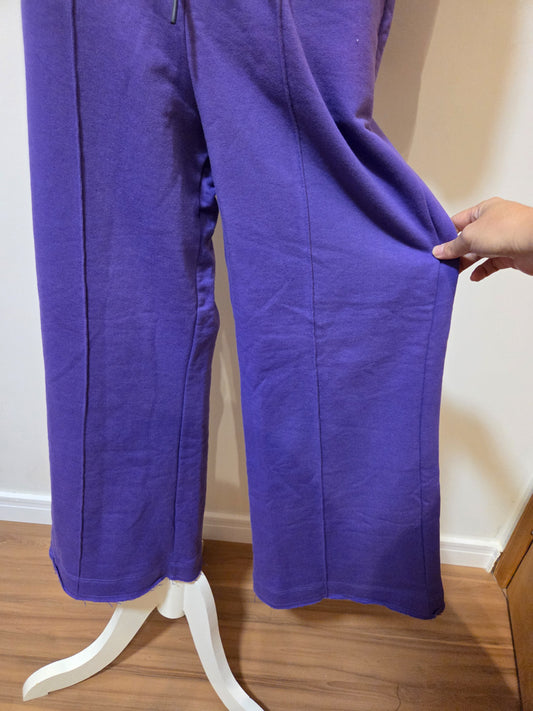 Calça Farm Pantalona Moletom Roxo