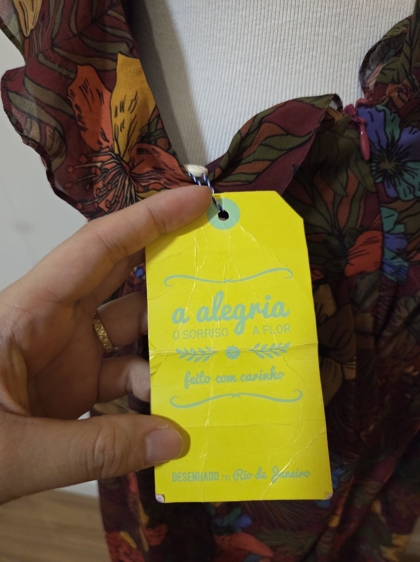 Vestido Farm Floral Tons Terrosos Frente Única