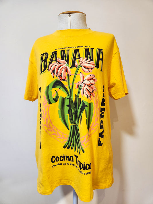 Camiseta Farm Banana Cocina Tropical Amarelo