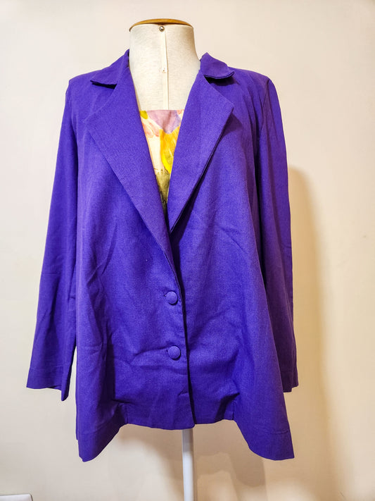 Blazer Farm Roxo com Botões Encapados
