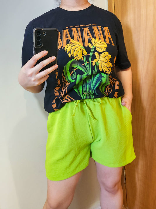 Camiseta Farm Banana Cocina Tropical Preto