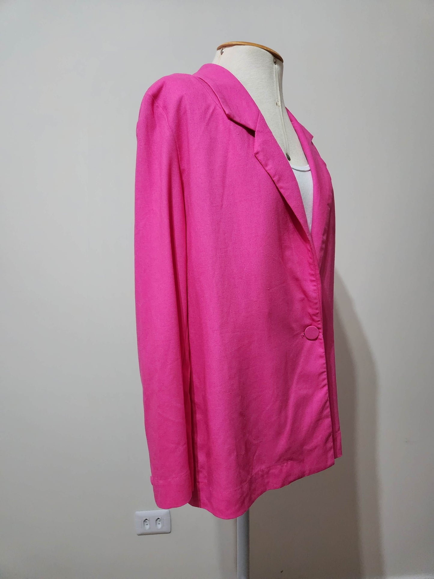 Blazer Feminino Rosa em Viscose e Linho – Dress To