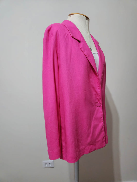 Blazer Feminino Rosa em Viscose e Linho – Dress To