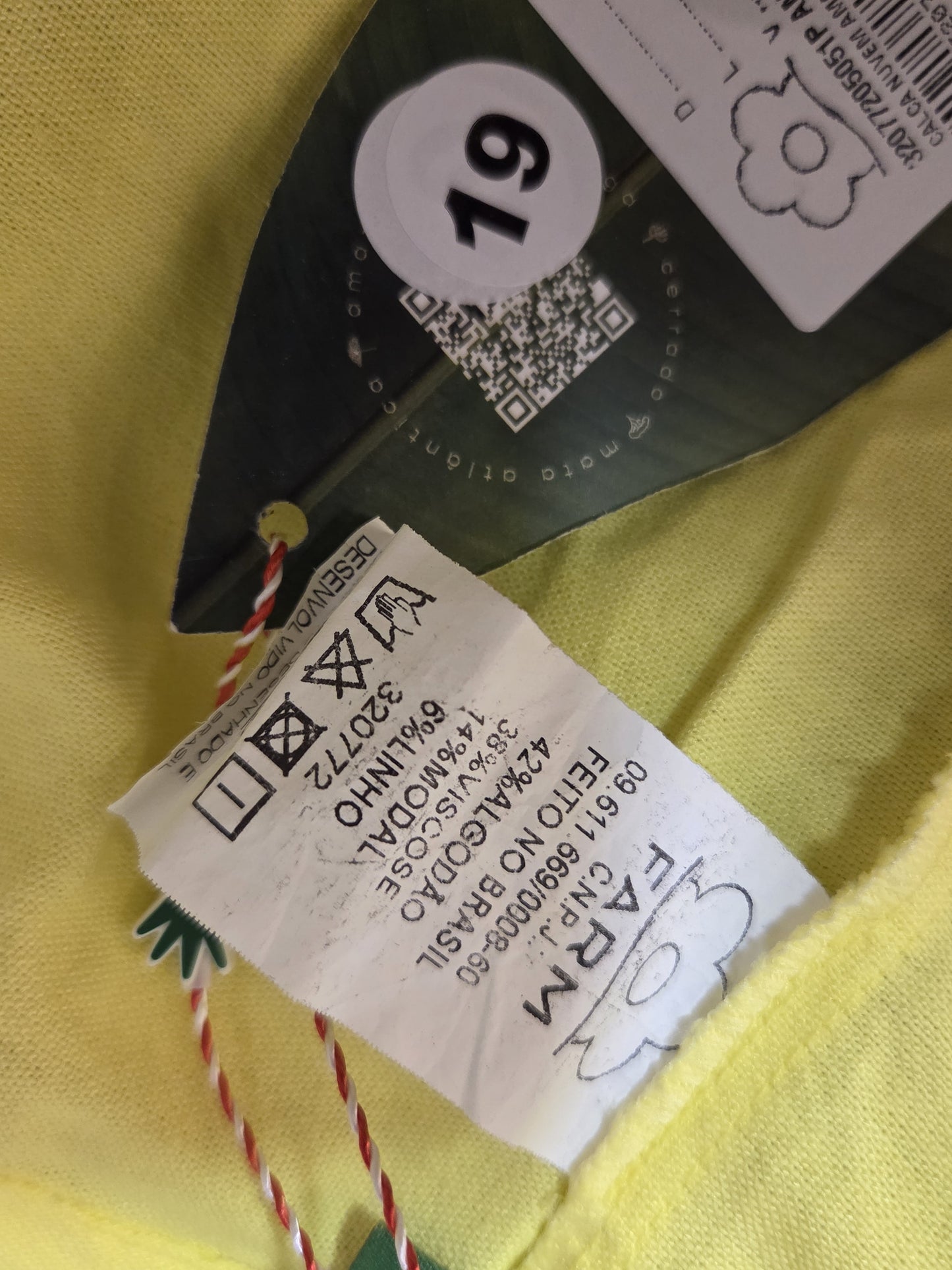 Calça Farm Nuvem Amarelo