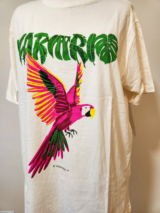 Camiseta Farmrio Arara Rosa