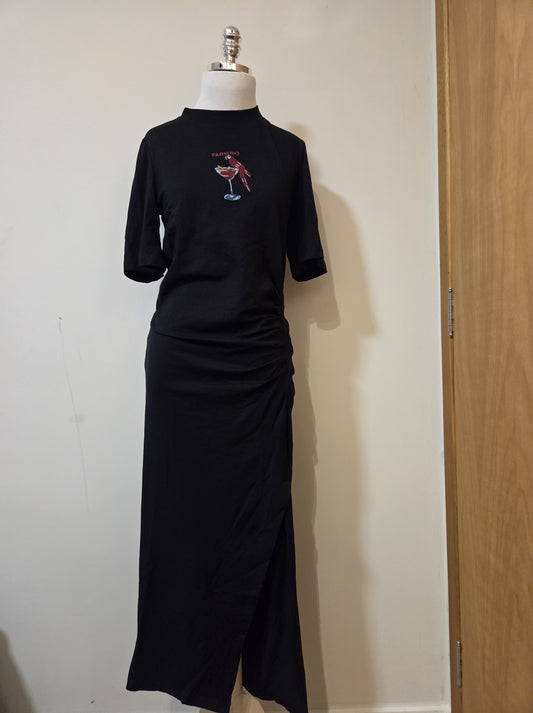 Vestido Farm Cropped Drink Pintado