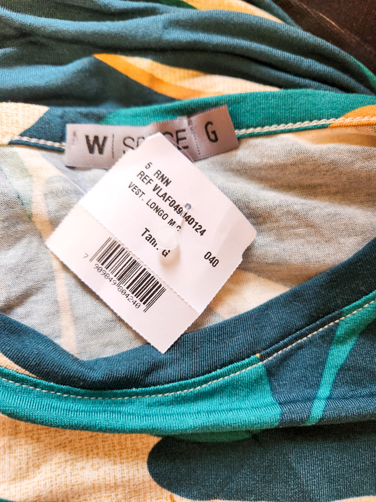 Vestido W Space Folhagens em Viscose