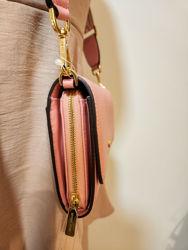 Bolsa Michael Kors Crossbody Rosinha com Creme
