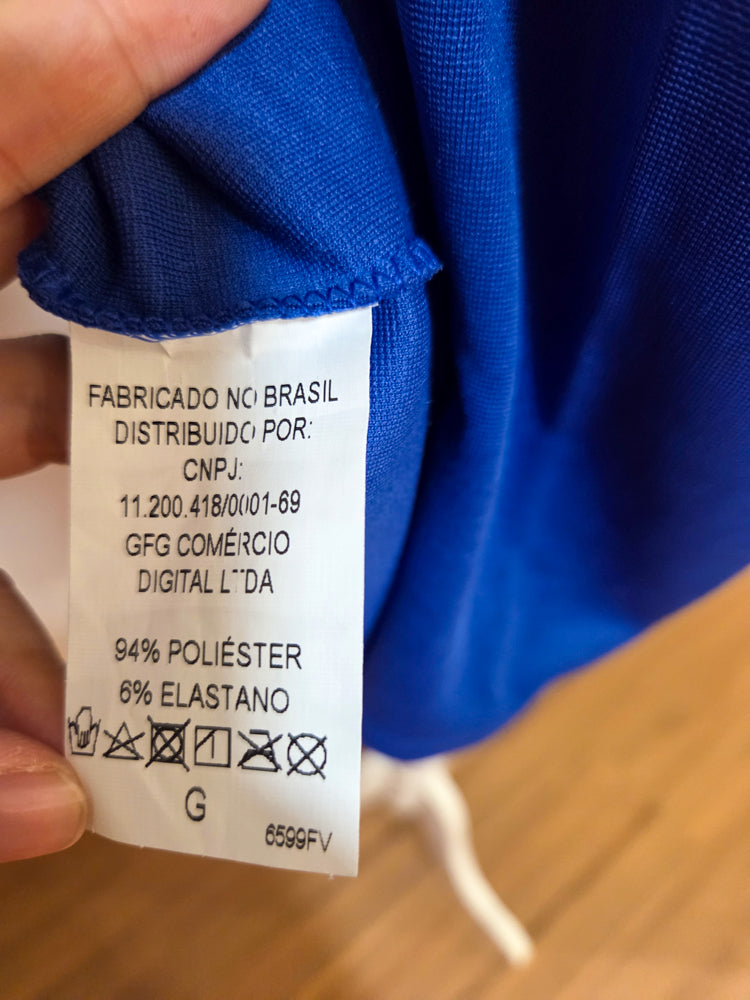 Vestido Fiveblue Curto Azul Liso Manga Longa