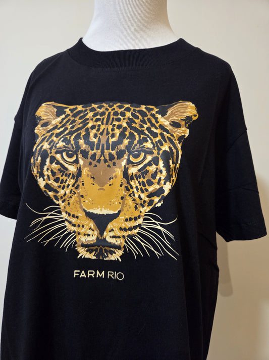 Camiseta Farm Onça Fundo Preto