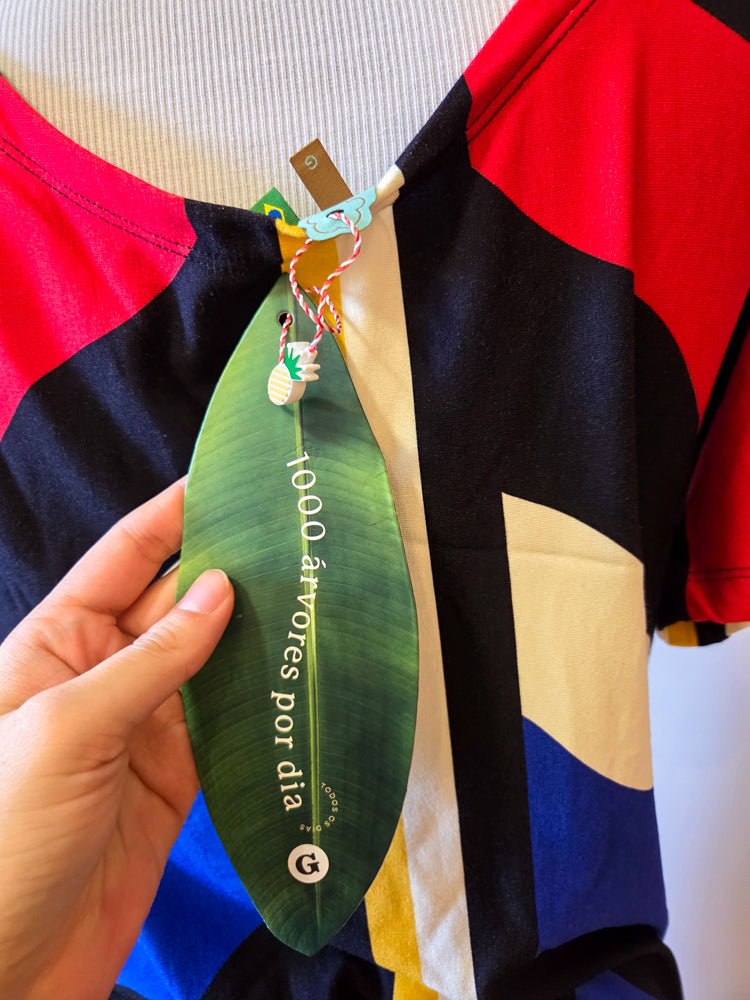 Vestido Farm Curto Estampa Formas Coloridas