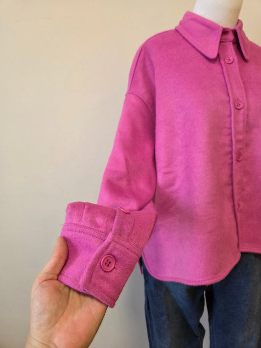 Camisa Animale Lã Rosa Flox
