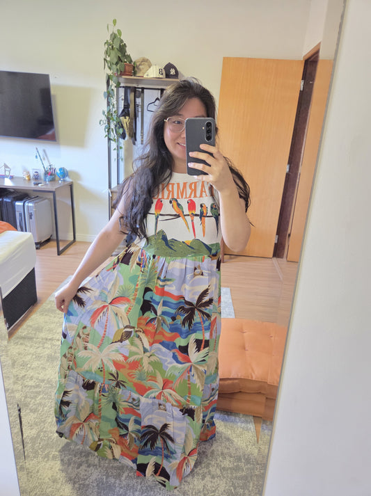 Vestido Farm Patch Araras no Galho