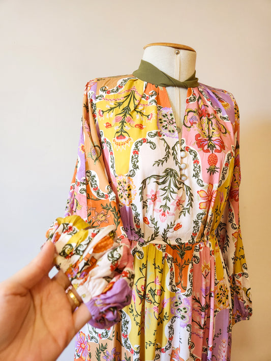 Vestido Antix Midi Jardim Floral