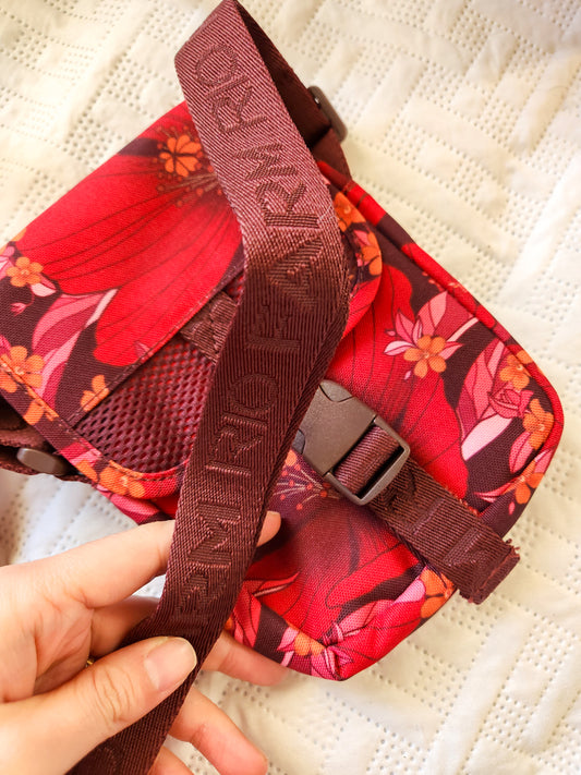 Bolsa Farm Fervo Floral Vermelha