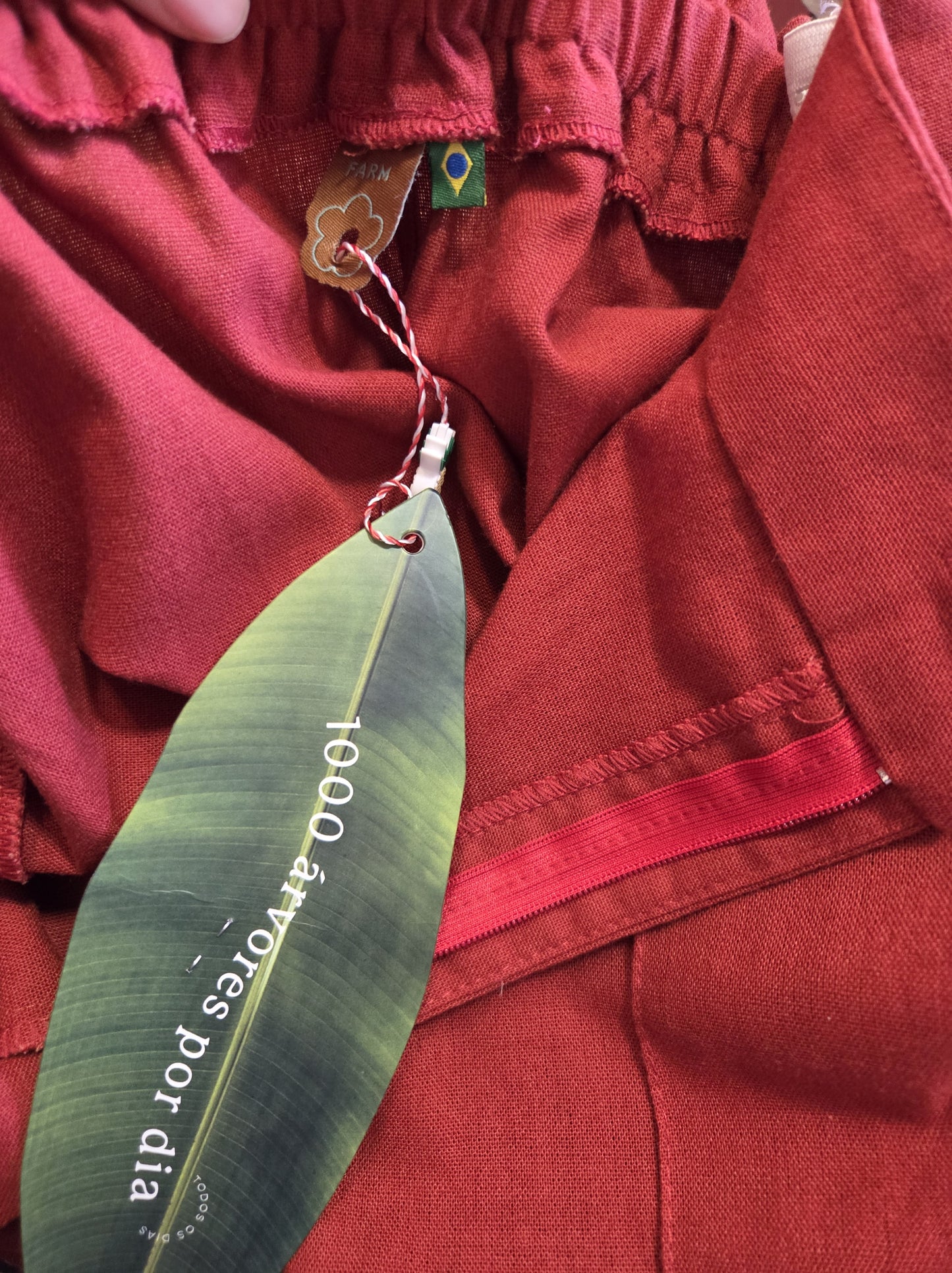 Calça Farm Flare Vermelho Oeste
