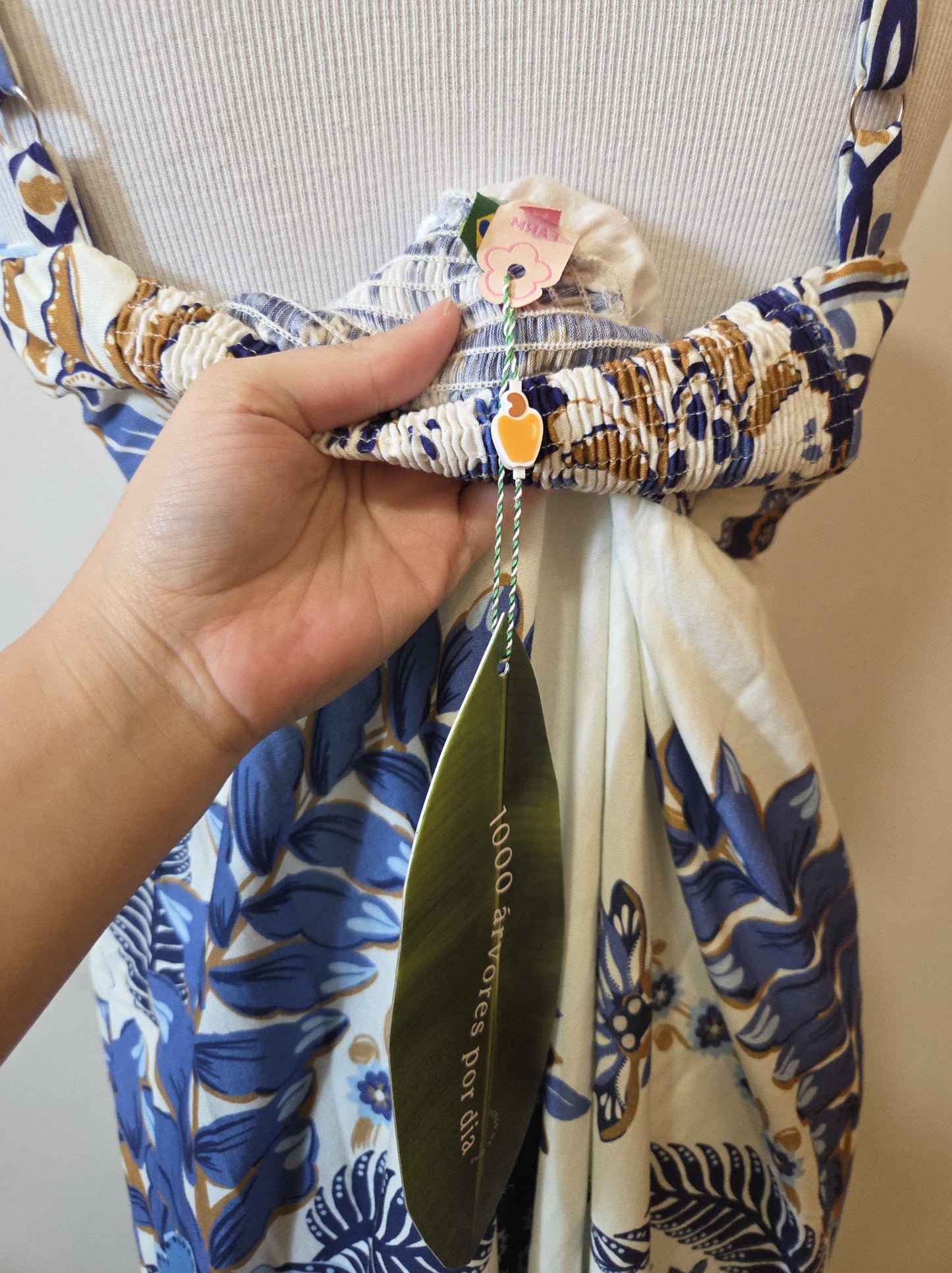 Vestido Farm Azul Floral