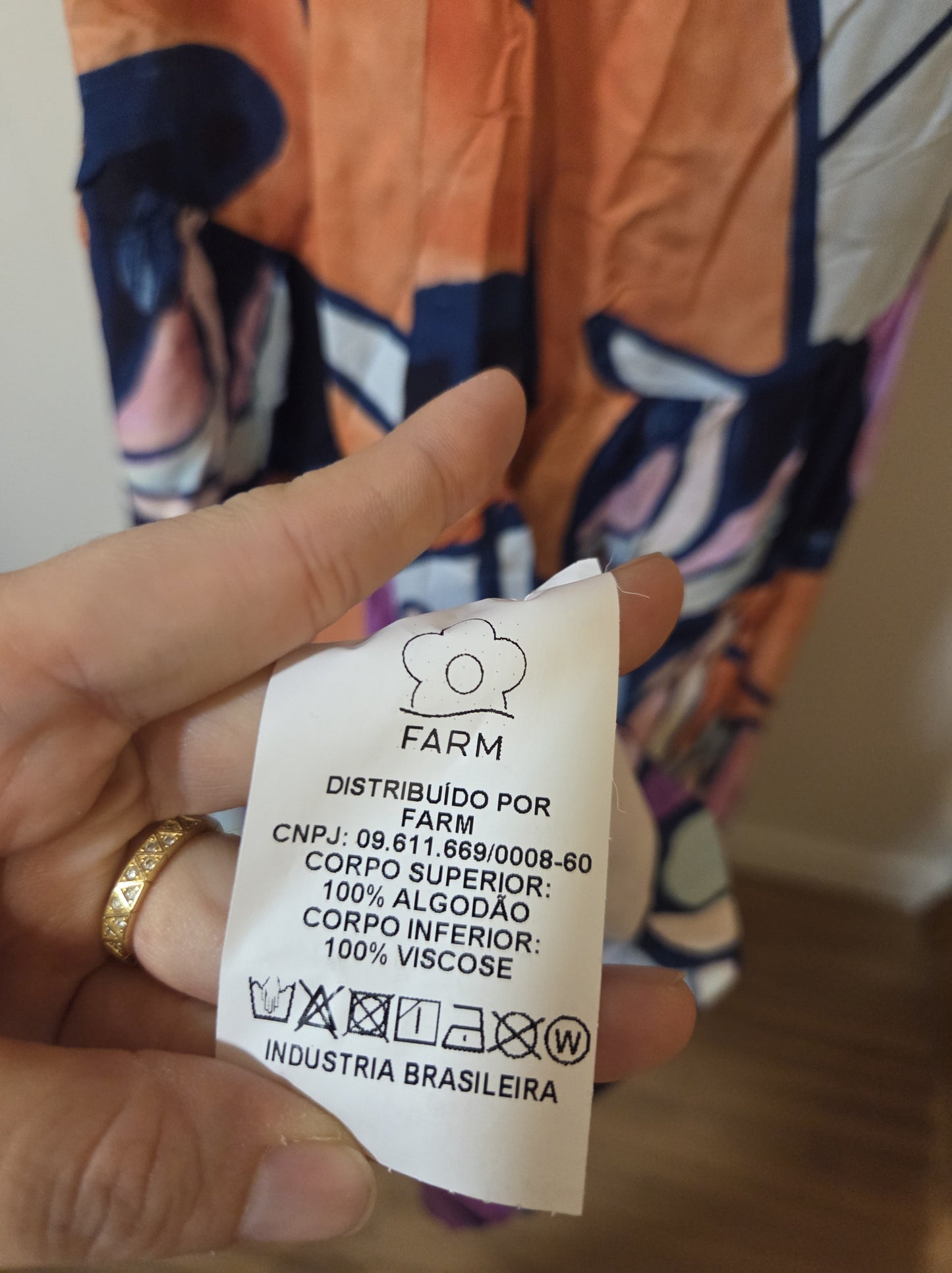 Vestido Farm Cropped Rio Vertical