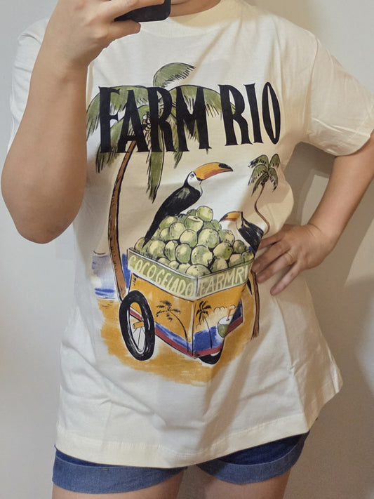 Camiseta Farm Tucanos e Coco Gelado