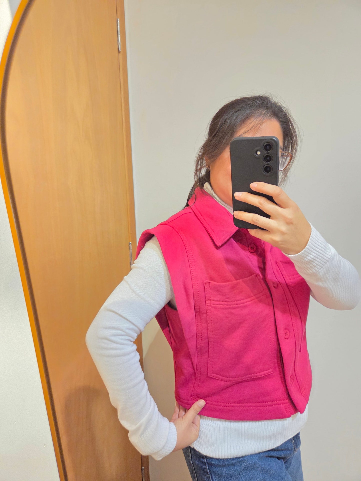 Blusinha / Colete Farm Rosa Klim
