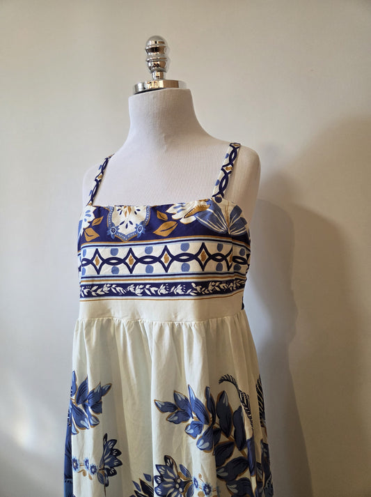 Vestido Farm Azul Floral