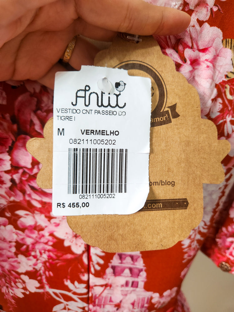 Vestido Antix Curto Estampa Passeio do Tigre