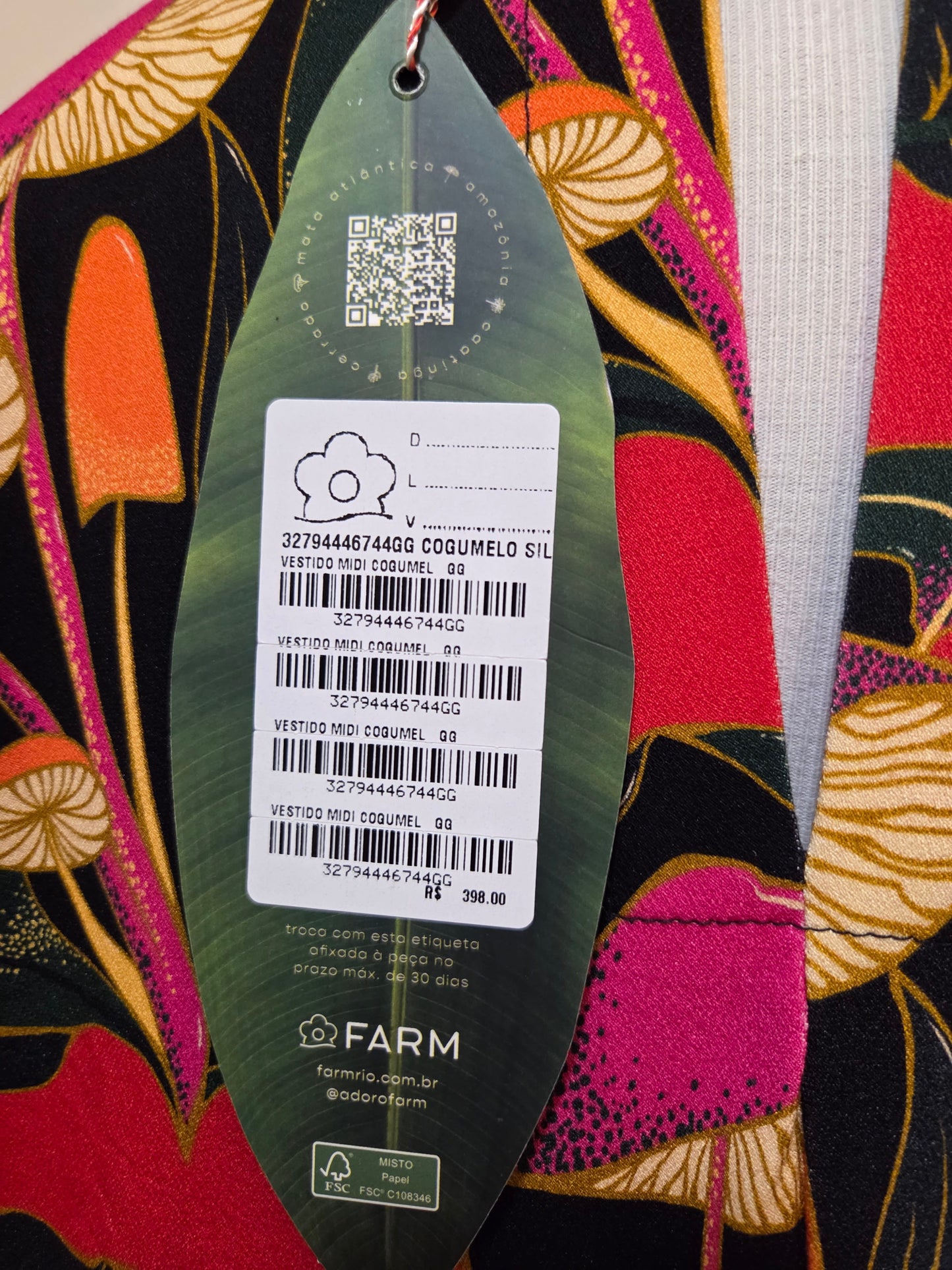 Vestido Farm Cogumelos Silvestres