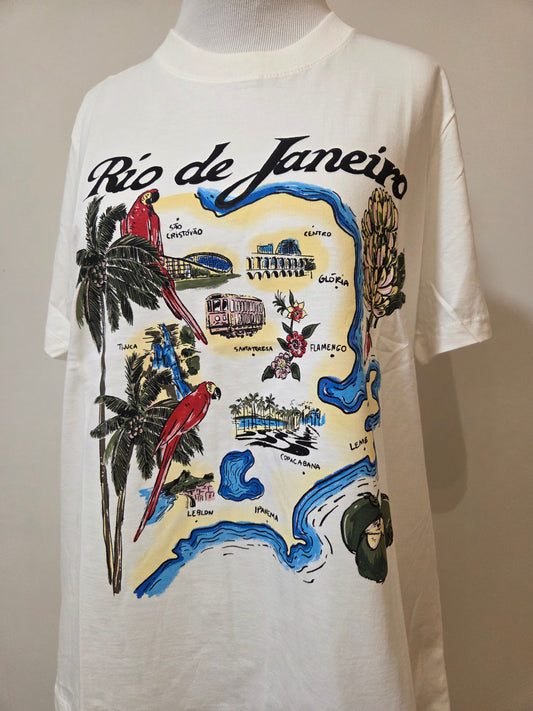 Camiseta Farm Mapa Rio De Janeiro - Modelagem Fit
