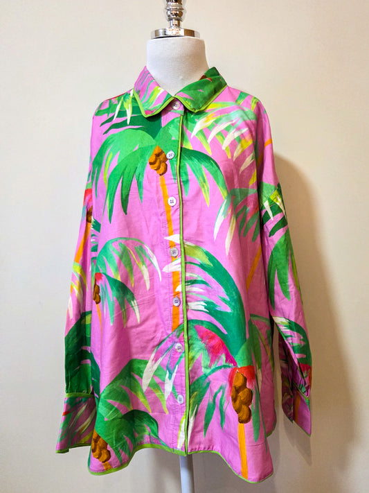 Camisa Farm Coqueiral Rosa