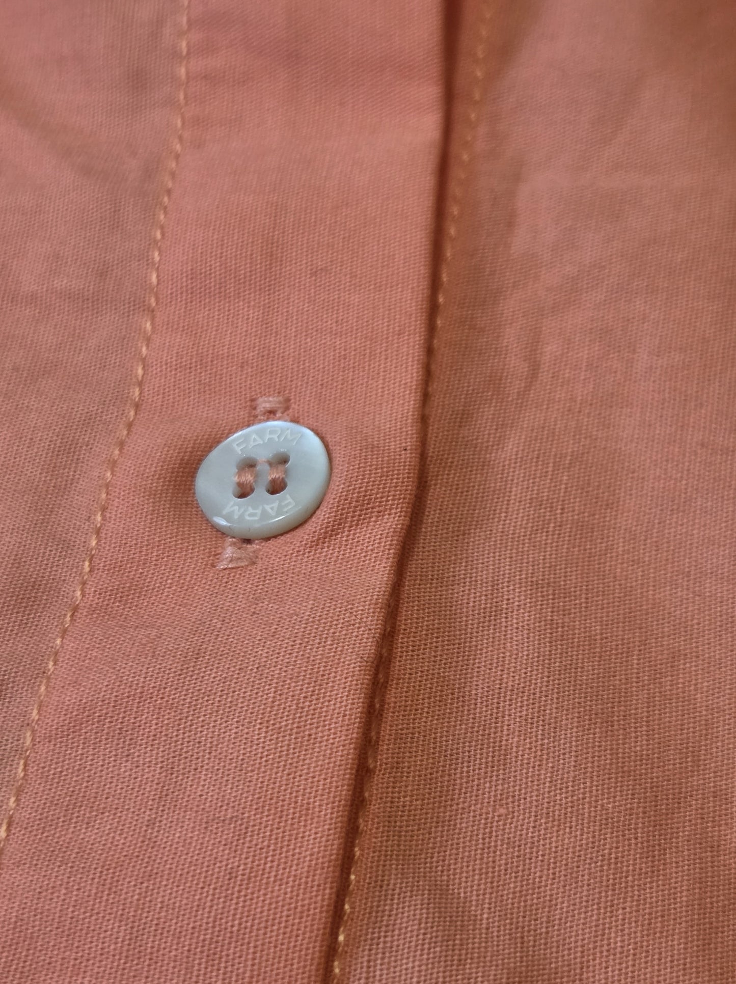 Camisa Farm Laranja Coral Oversized