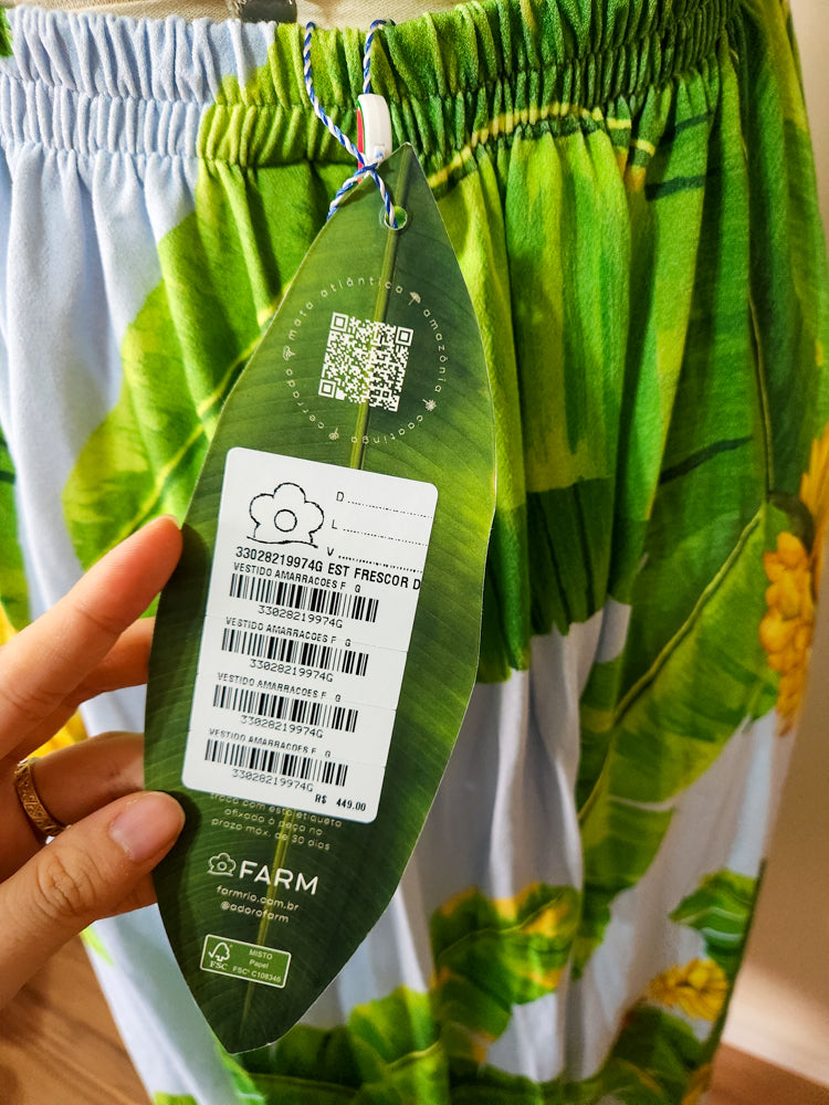 Vestido Farm Frescor de Banana