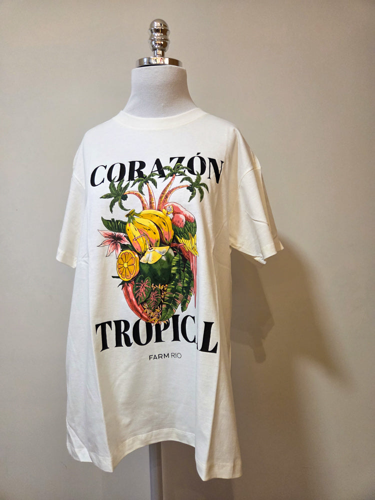 Camiseta Farm Corazón Tropical