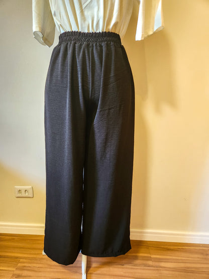 Calça Rosa Boneca Pantalona Preta