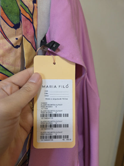 Blazer Maria Filó Rosa Begônia