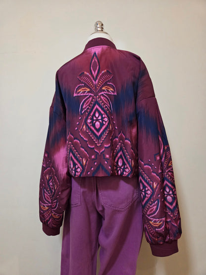 Blusa Farm Cropped Farm Roxo Alba Oversized