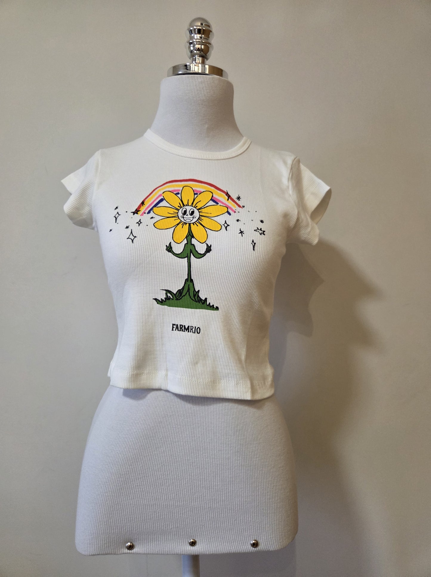 Blusinha Farm Cropped Estampa Flor