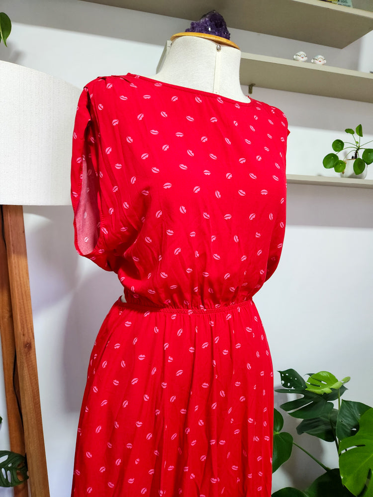 Vestido Antix Curto Estampa Doces Beijos