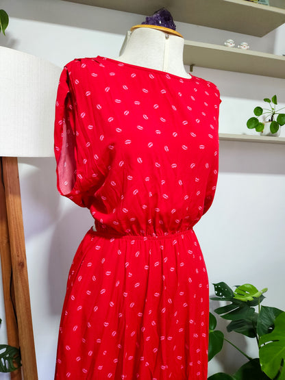 Vestido Antix Curto Estampa Doces Beijos