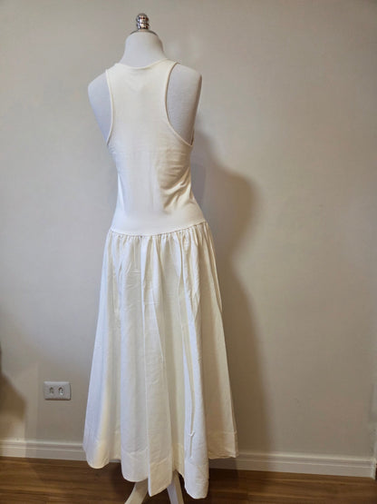 Vestido Farm Off White Bordado Onça