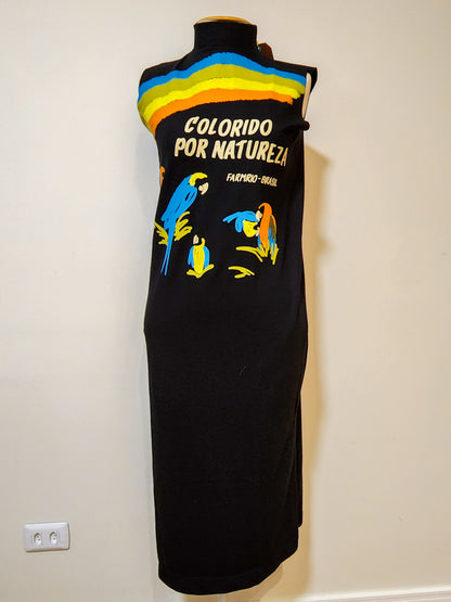 Vestido Farm Colorido Por Natureza Preto
