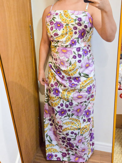 Vestido Farm Roxo Floral
