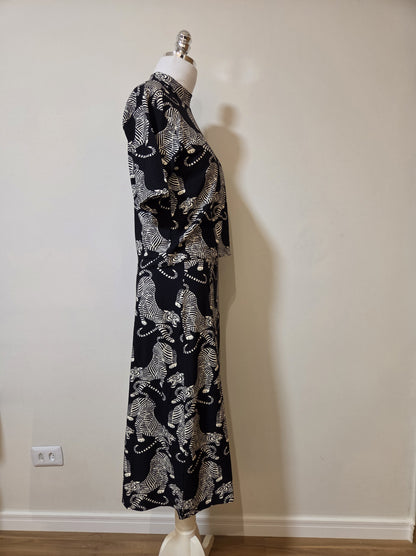 Conjunto Farm Estampa Zebras Preto e Branco