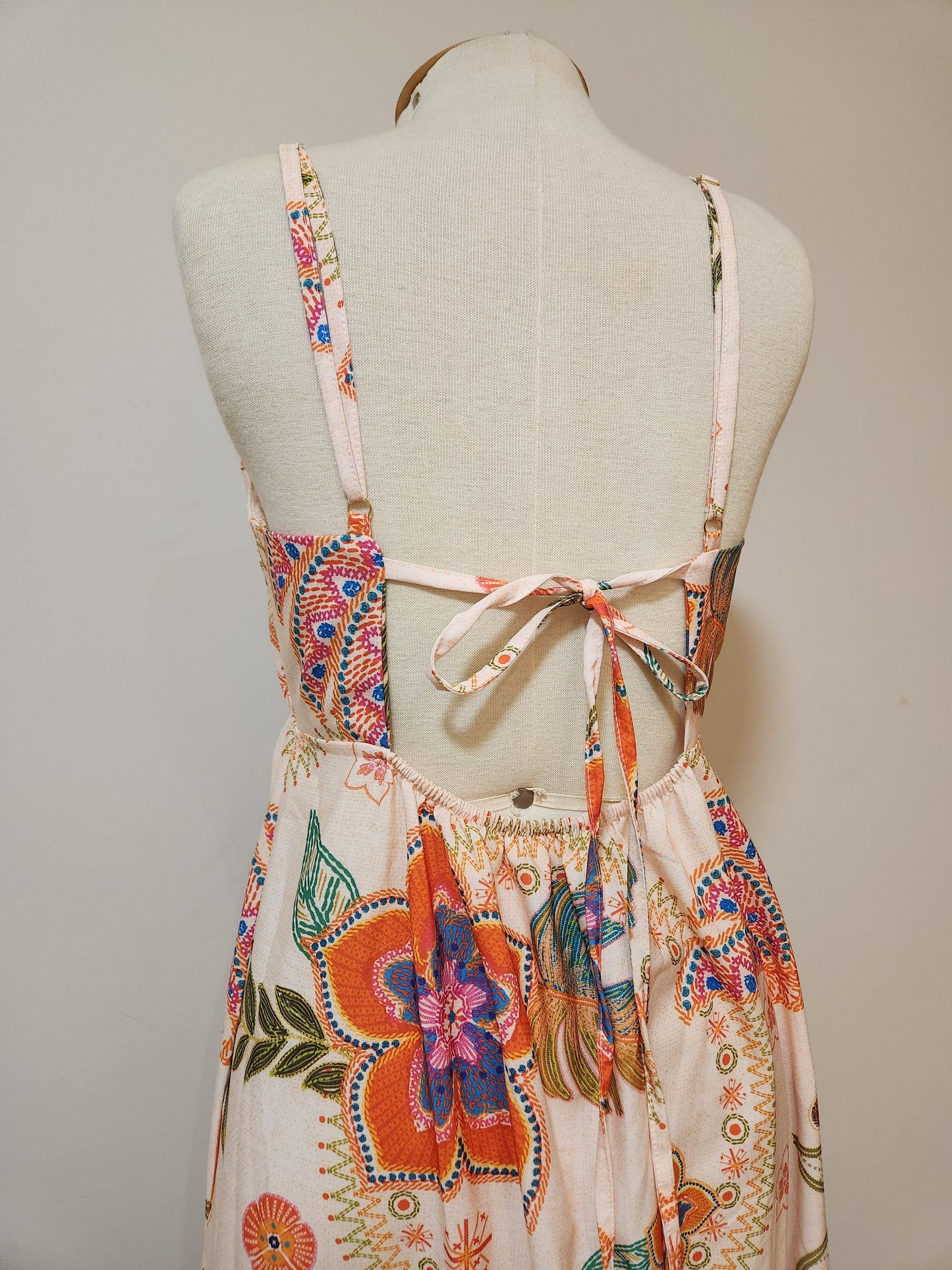 Vestido Chris Ms Floral Longo Off White
