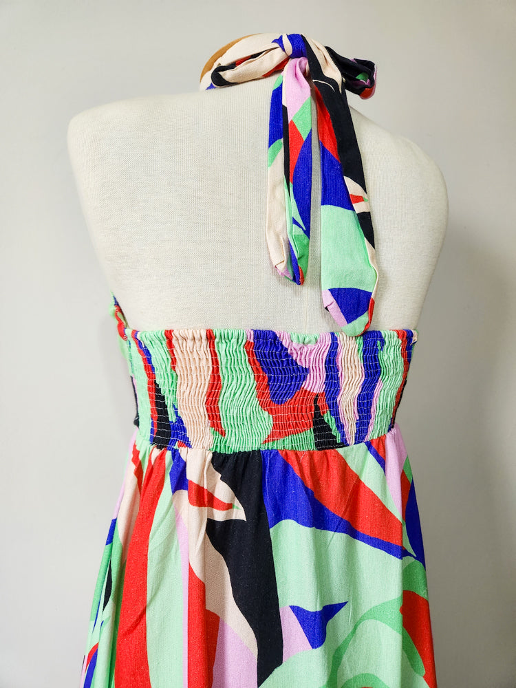 Vestido Farm Frente Única Folhagem Fresca