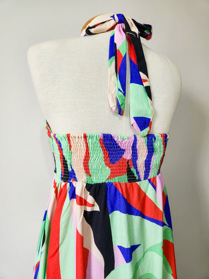 Vestido Farm Frente Única Folhagem Fresca