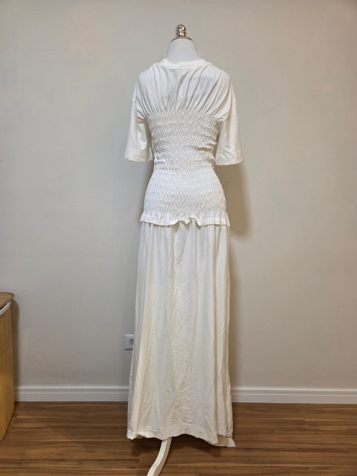 Vestido Farm T-shirt Lastex Off White