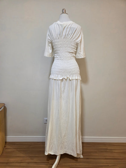 Vestido Farm T-shirt Lastex Off White