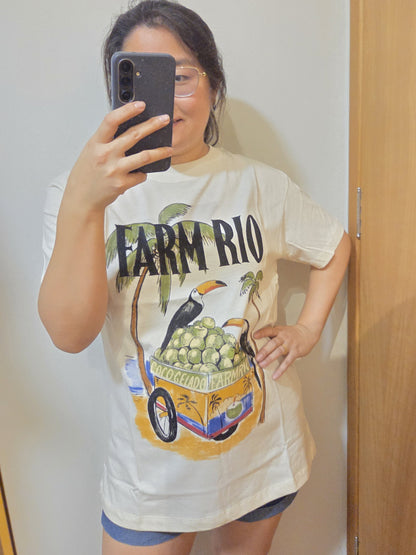 Camiseta Farm Tucanos e Coco Gelado